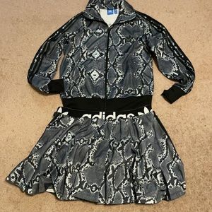 Adidas two piece Jacket and skirt set SnakeSkin